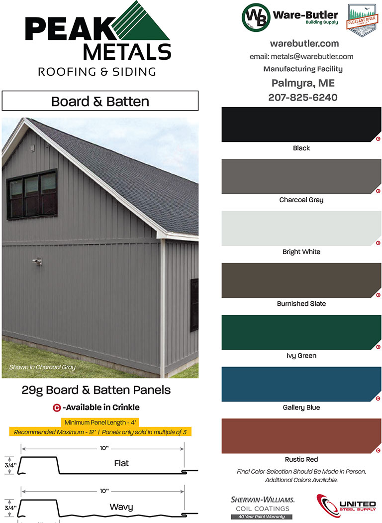 Peak Metals - Board and Batten Metal Siding